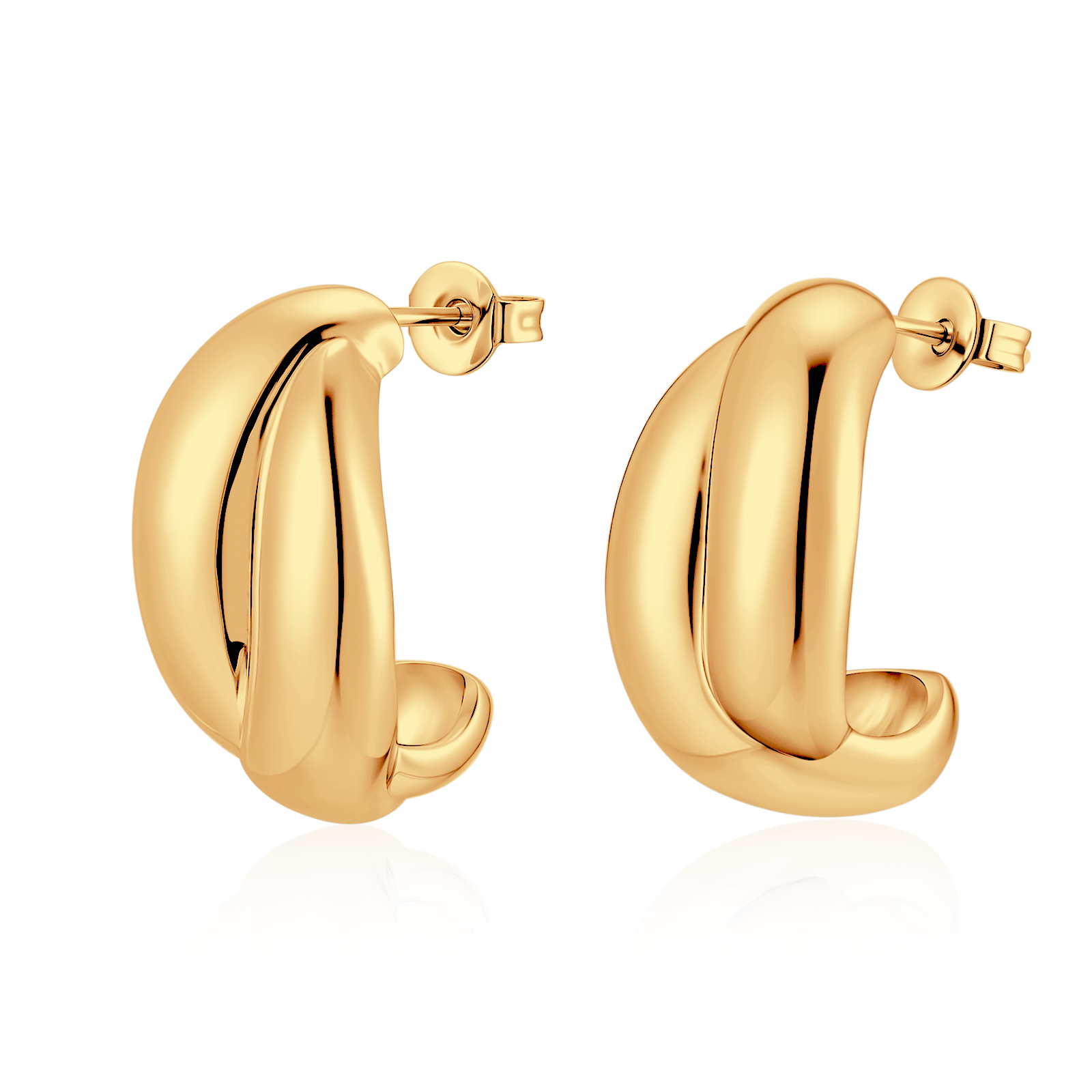 Half Ring Organic Earrings - SophiaJewels