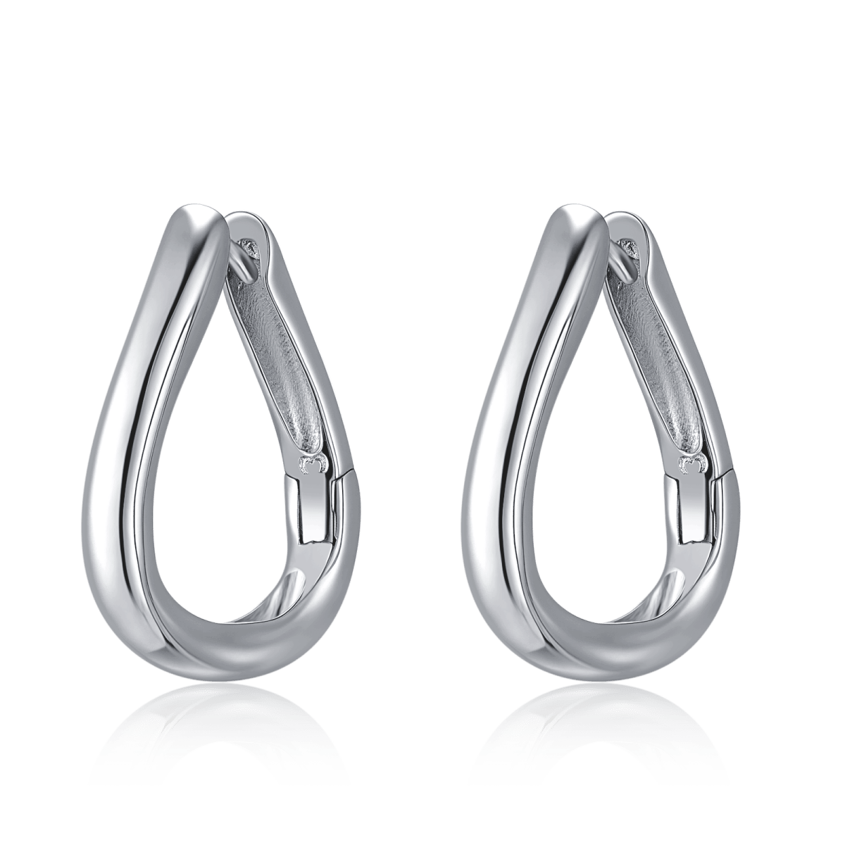 Boucles d'oreilles créoles goutte courbe