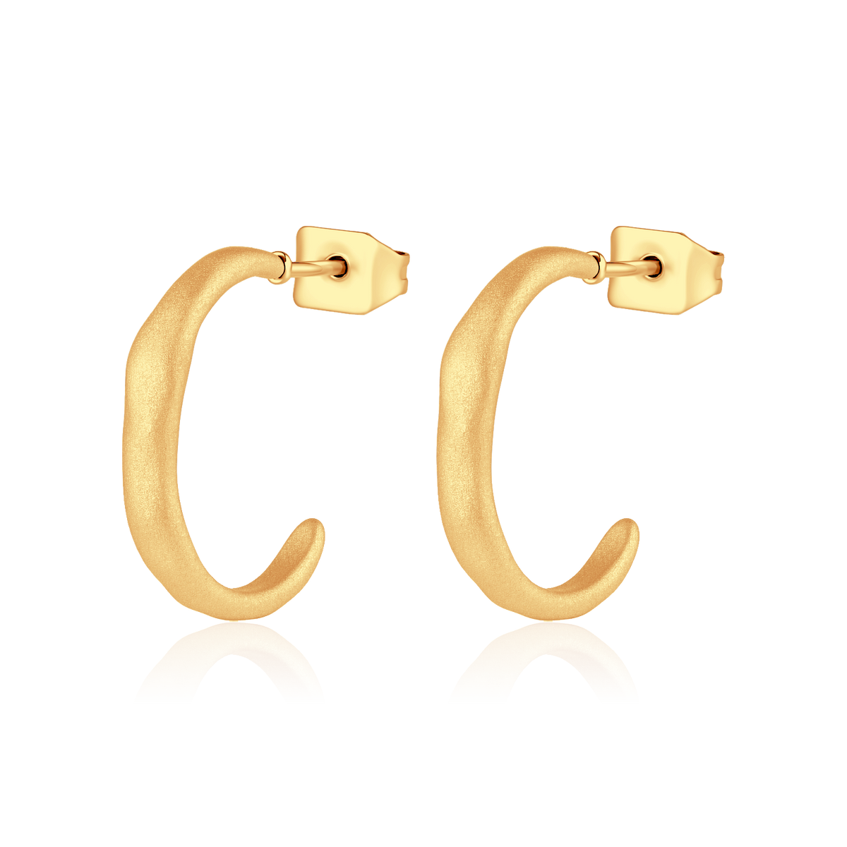 Orecchini a semi cerchio curvi