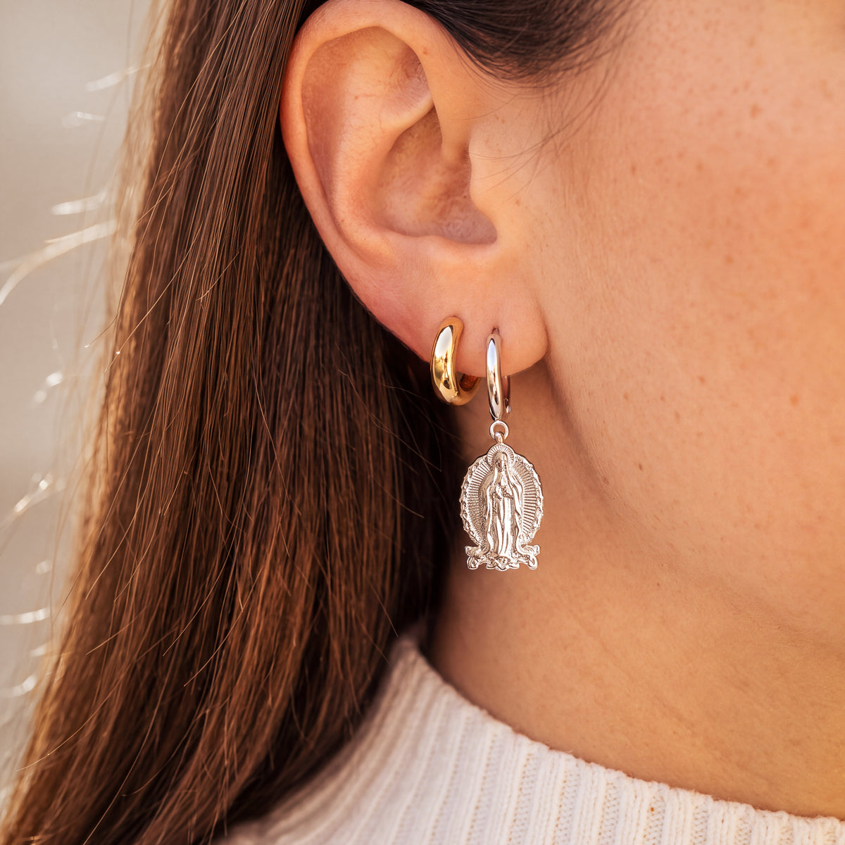 Boucles d’oreilles Vierge de Guadalupe