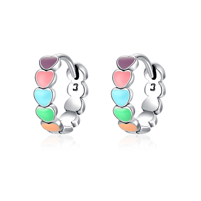 Boucles d'oreilles Love colorées