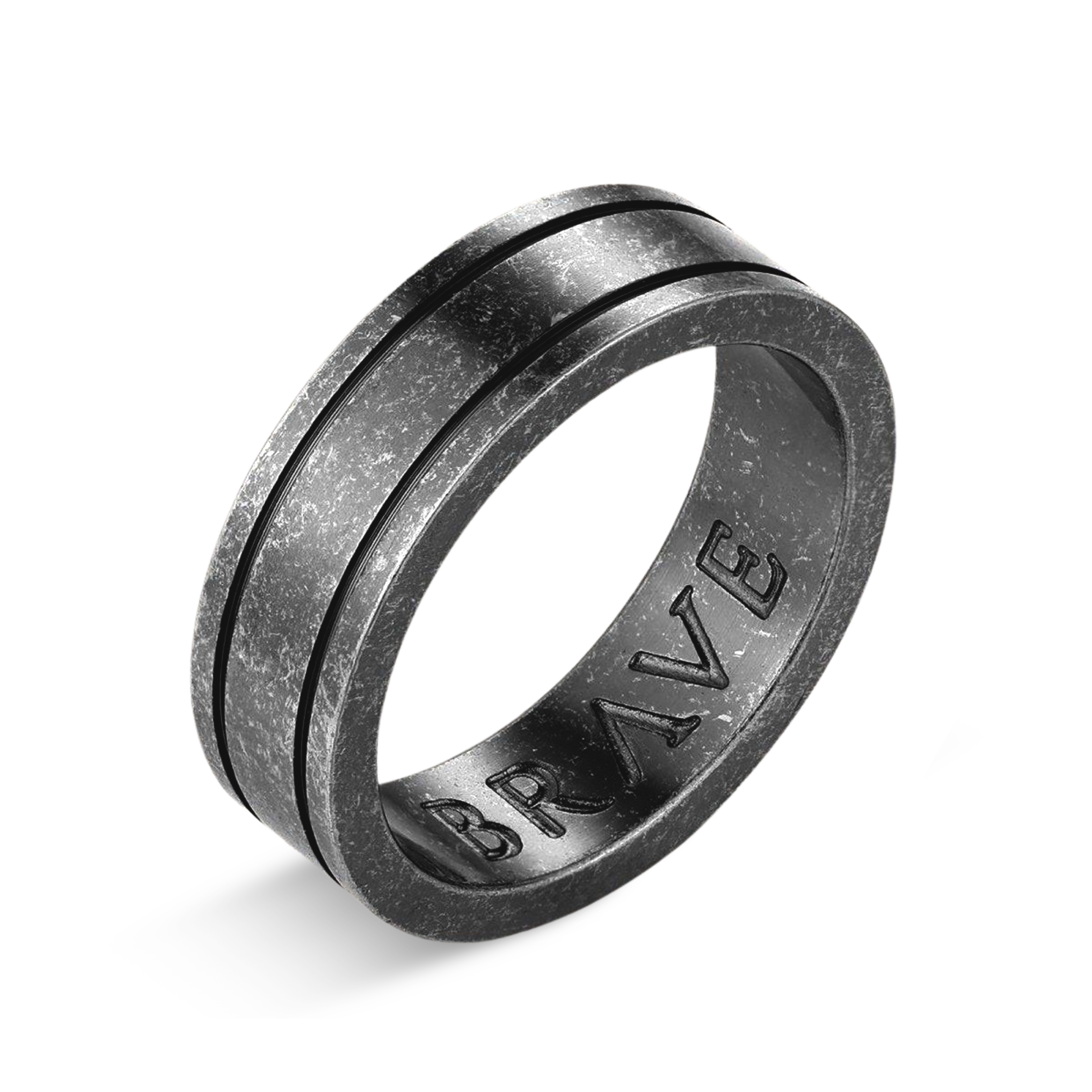 Basalt BRAVE Men's Ring - SophiaJewels