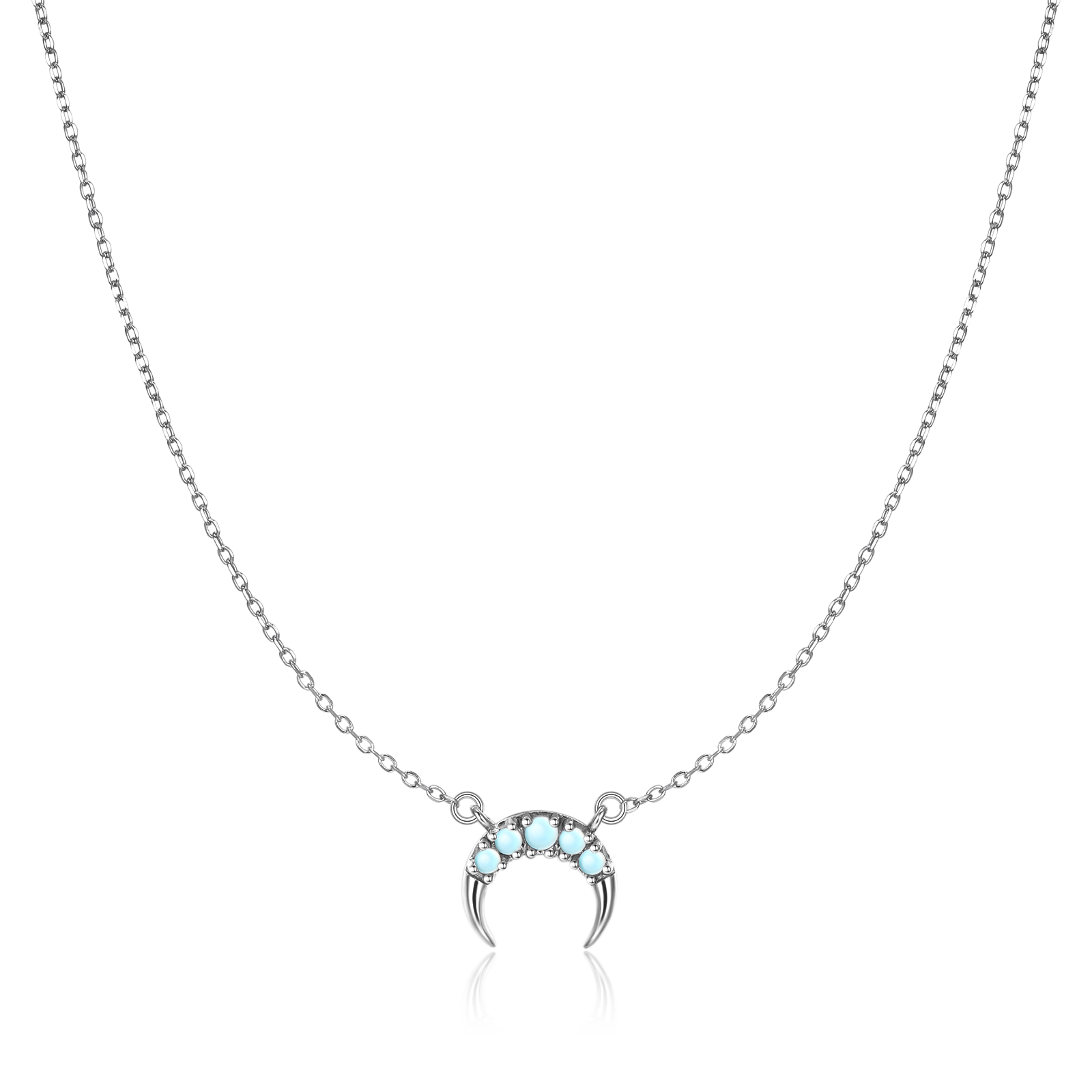 Crystal Crescent Necklace