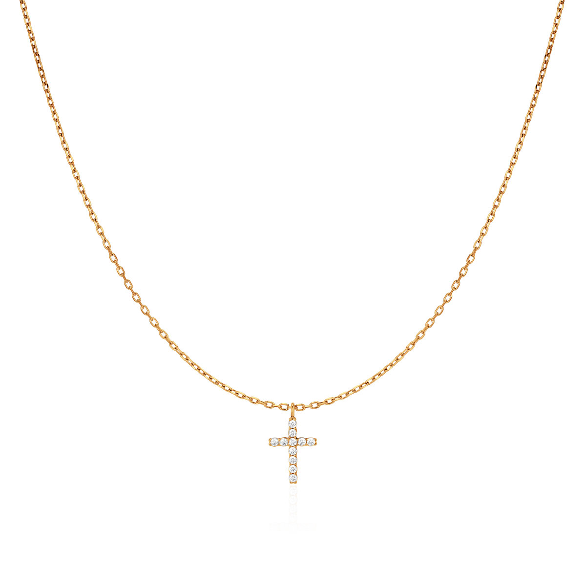 Collier croix en zirconiums