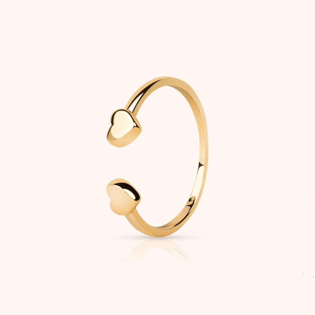 Bague cœur double