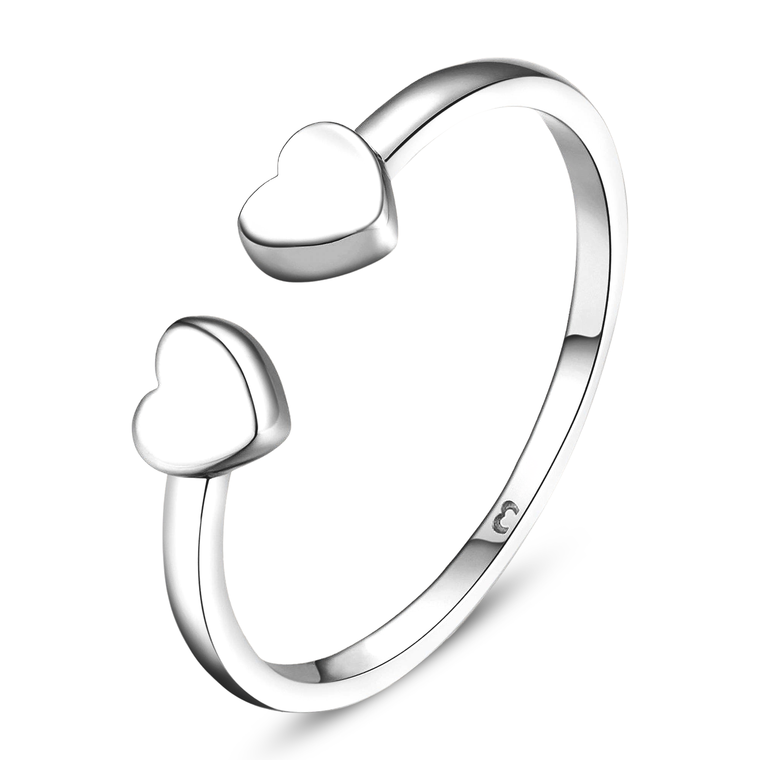 Bague Double Cœur