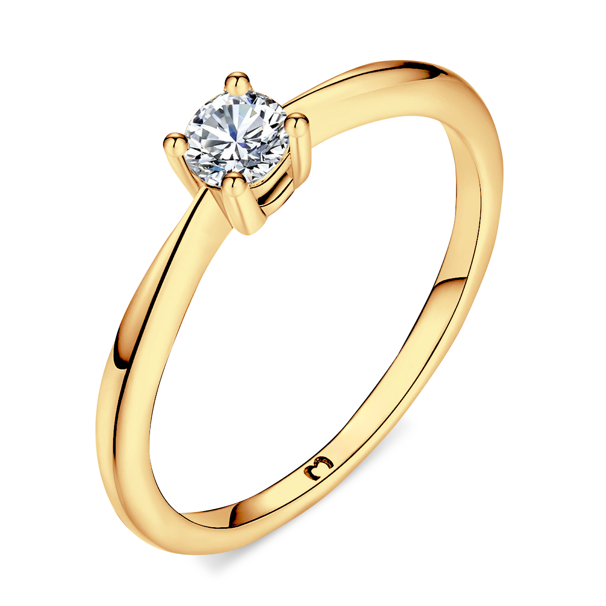 Bague solitaire en zirconium