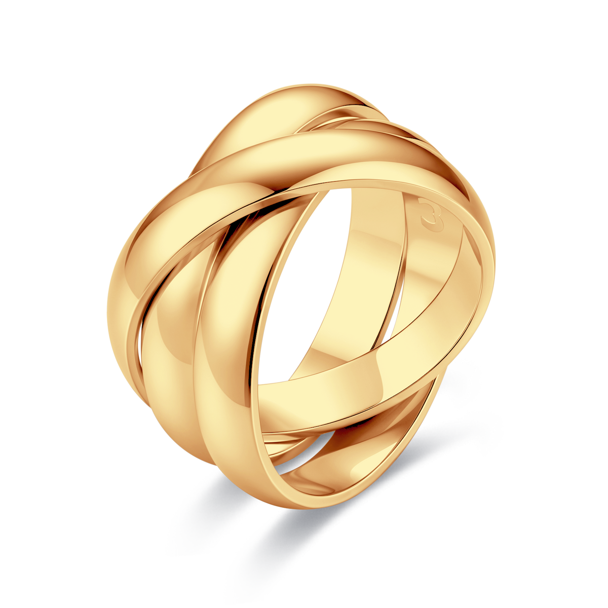 Anello a fasce intrecciate