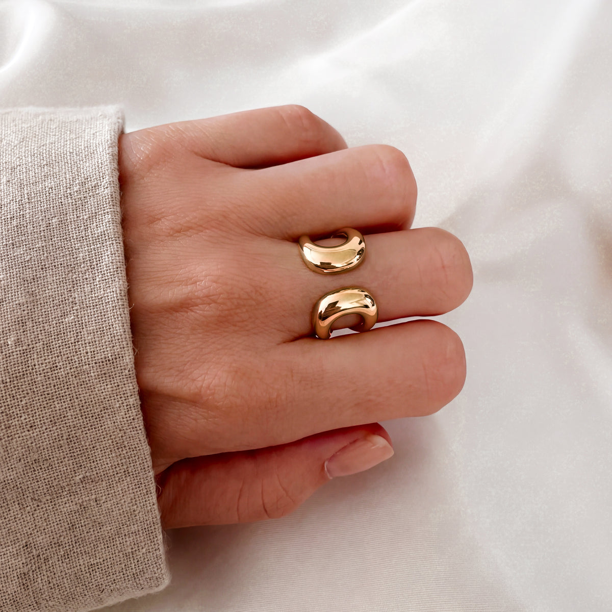 Bague croisée épaisse