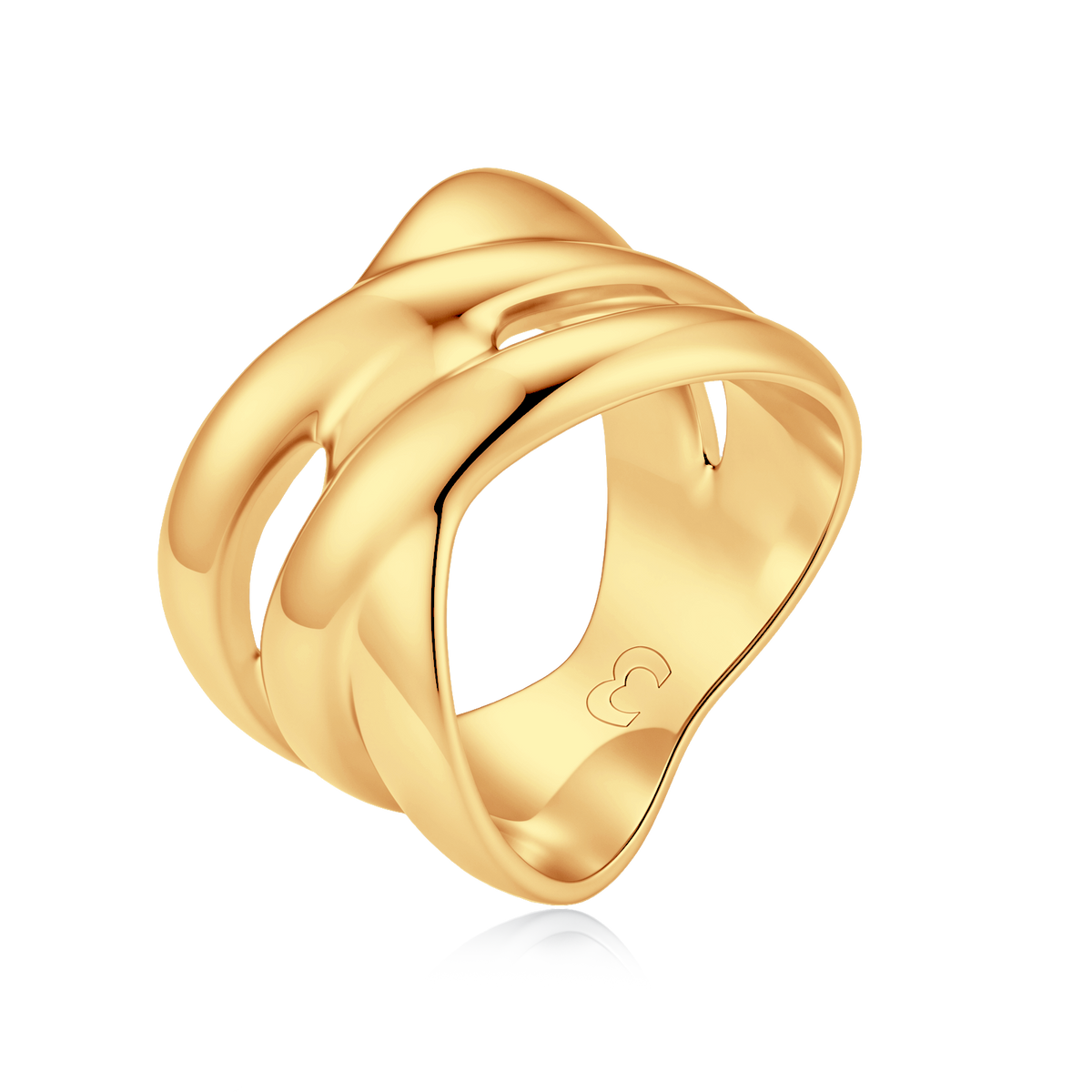 Anello con linee curve