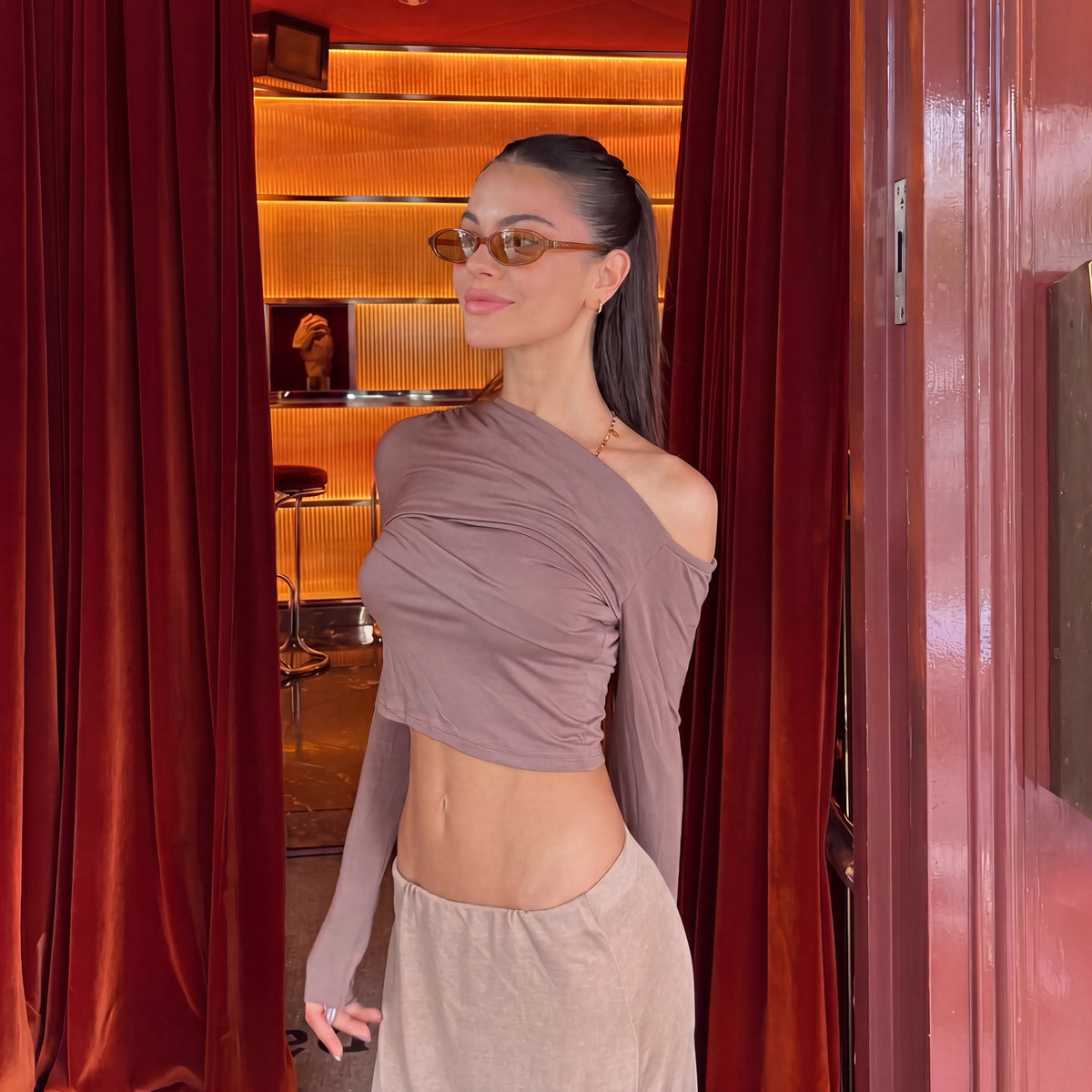 Lunettes de soleil femme Pulse ~ Marron-Marron