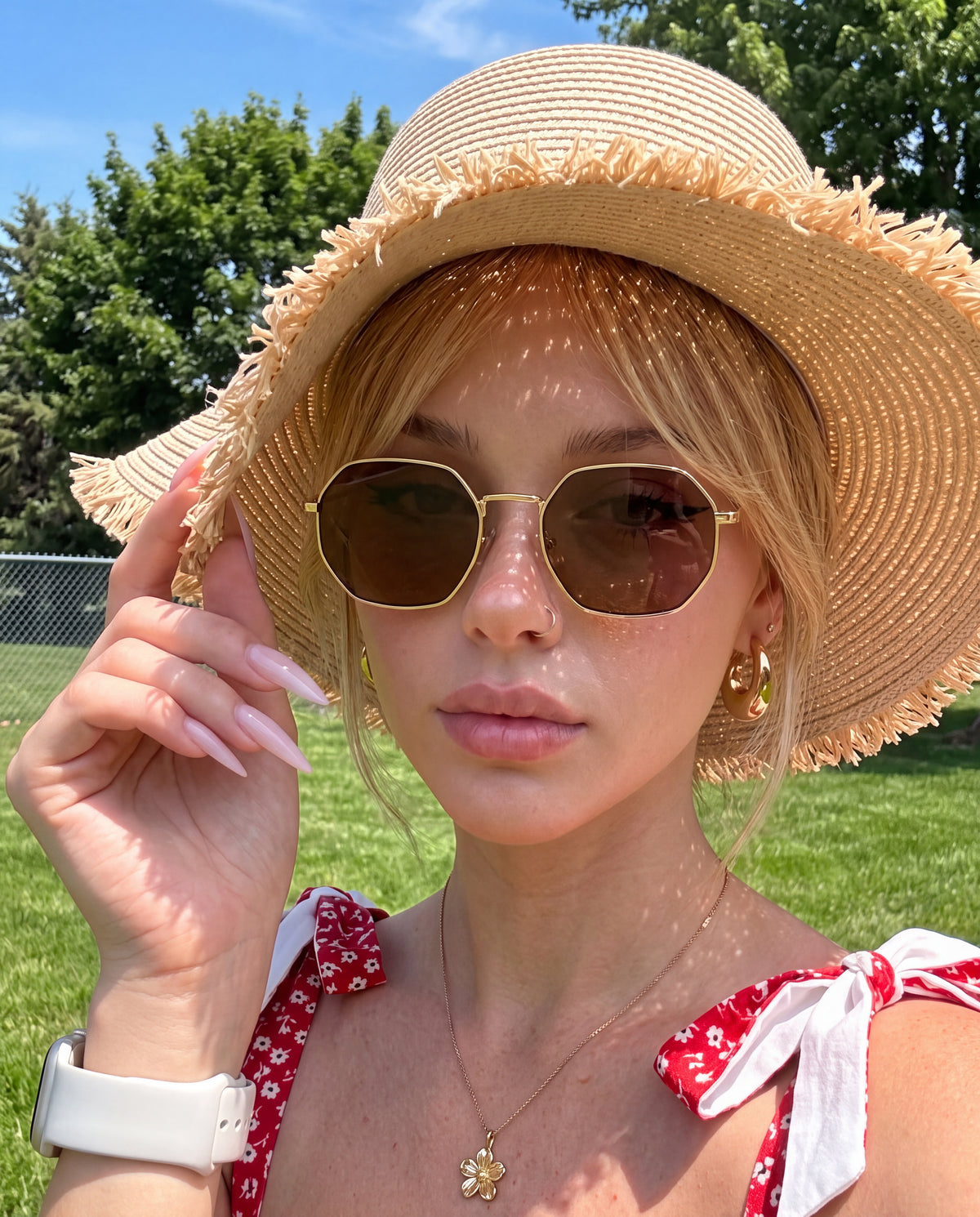 Lunettes de soleil pour femme Silhouette ~ doré-marron