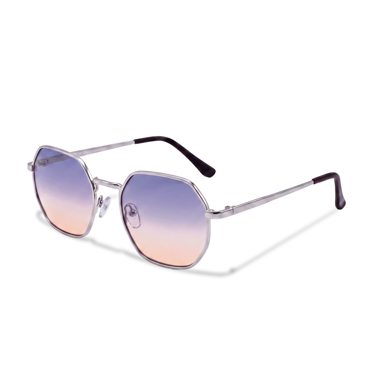 Lunettes de soleil femme Silhouette ~ Argent-Bleu T