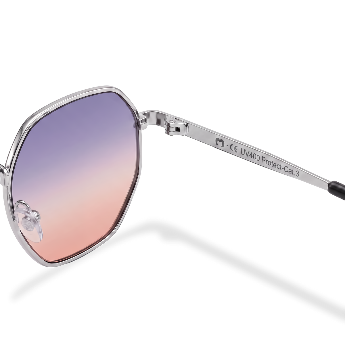 Lunettes de soleil femme Silhouette ~ Argent-Bleu T