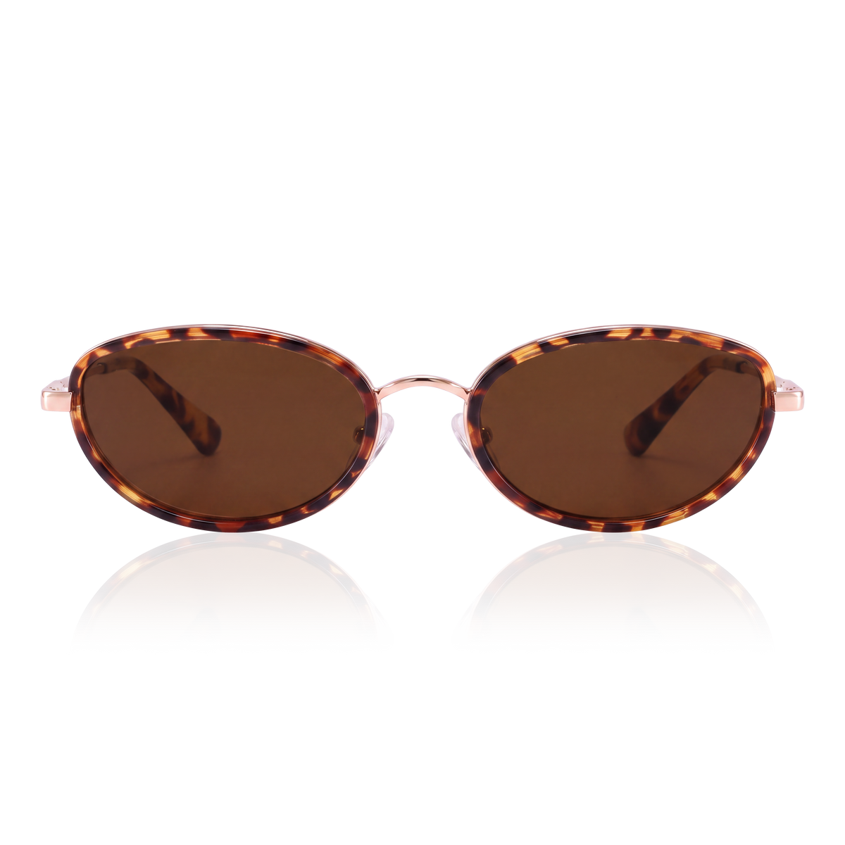 Lunettes de soleil femme Contour ~ Doré-Marron