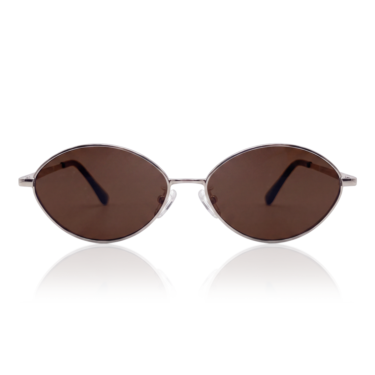 Lunettes de soleil pour femme Loop ~ Argent-Marron