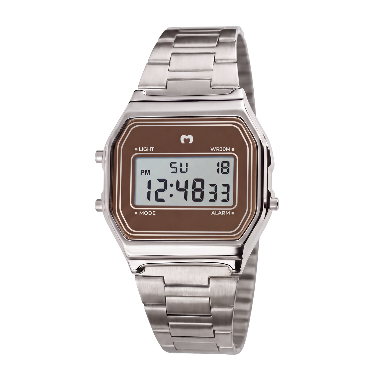 Orologio Digitale Vintage ~ Argento-Moka