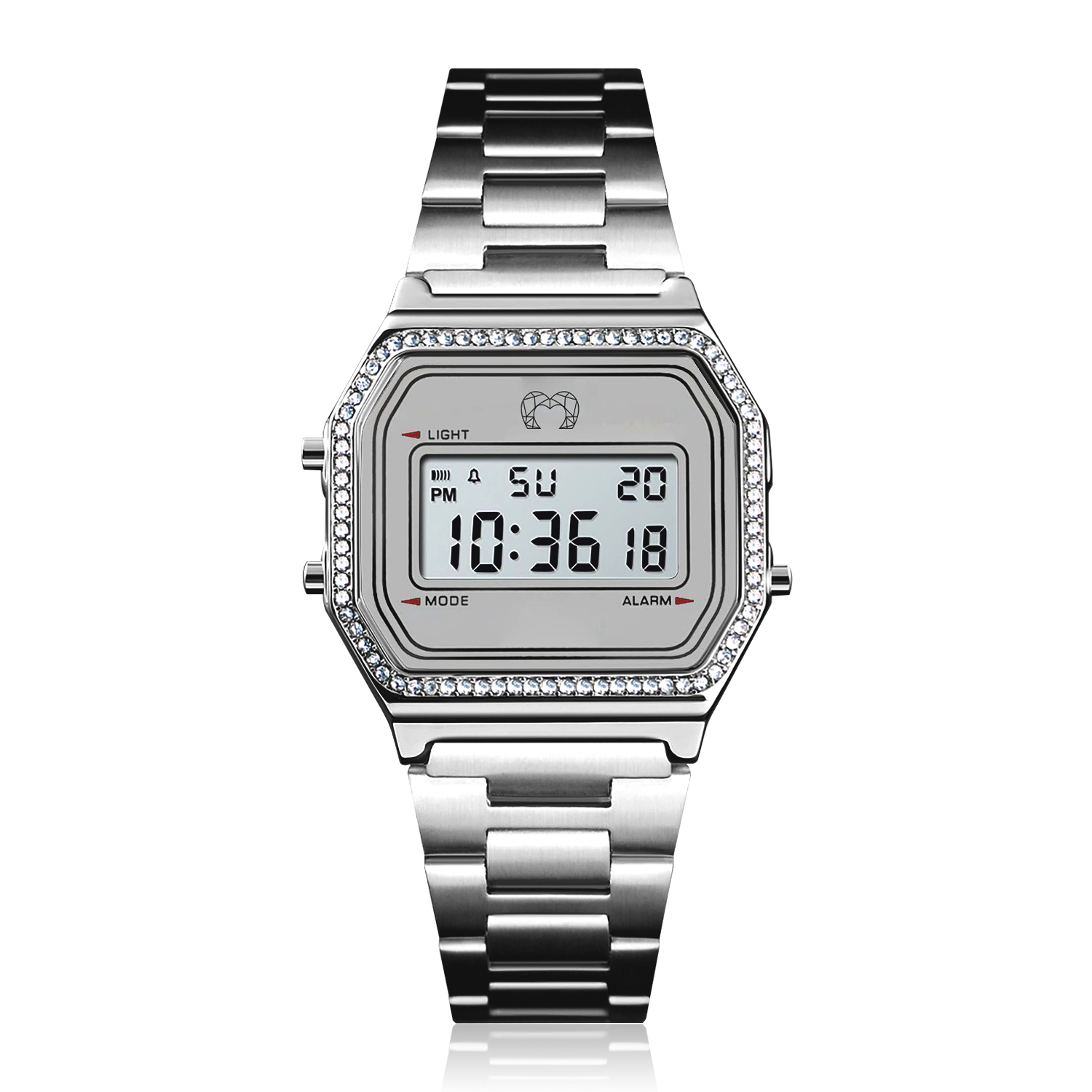Vintage Glitter Digital Watch ~ Silvery