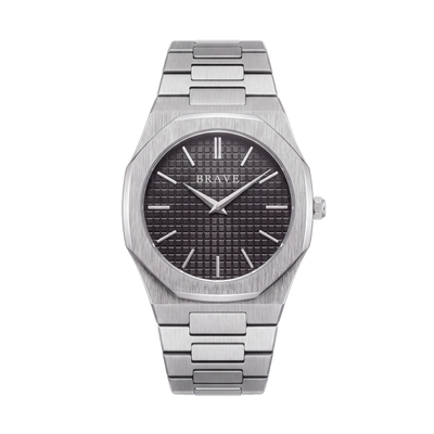 Empire ~ Montre argent-noir BRAVE