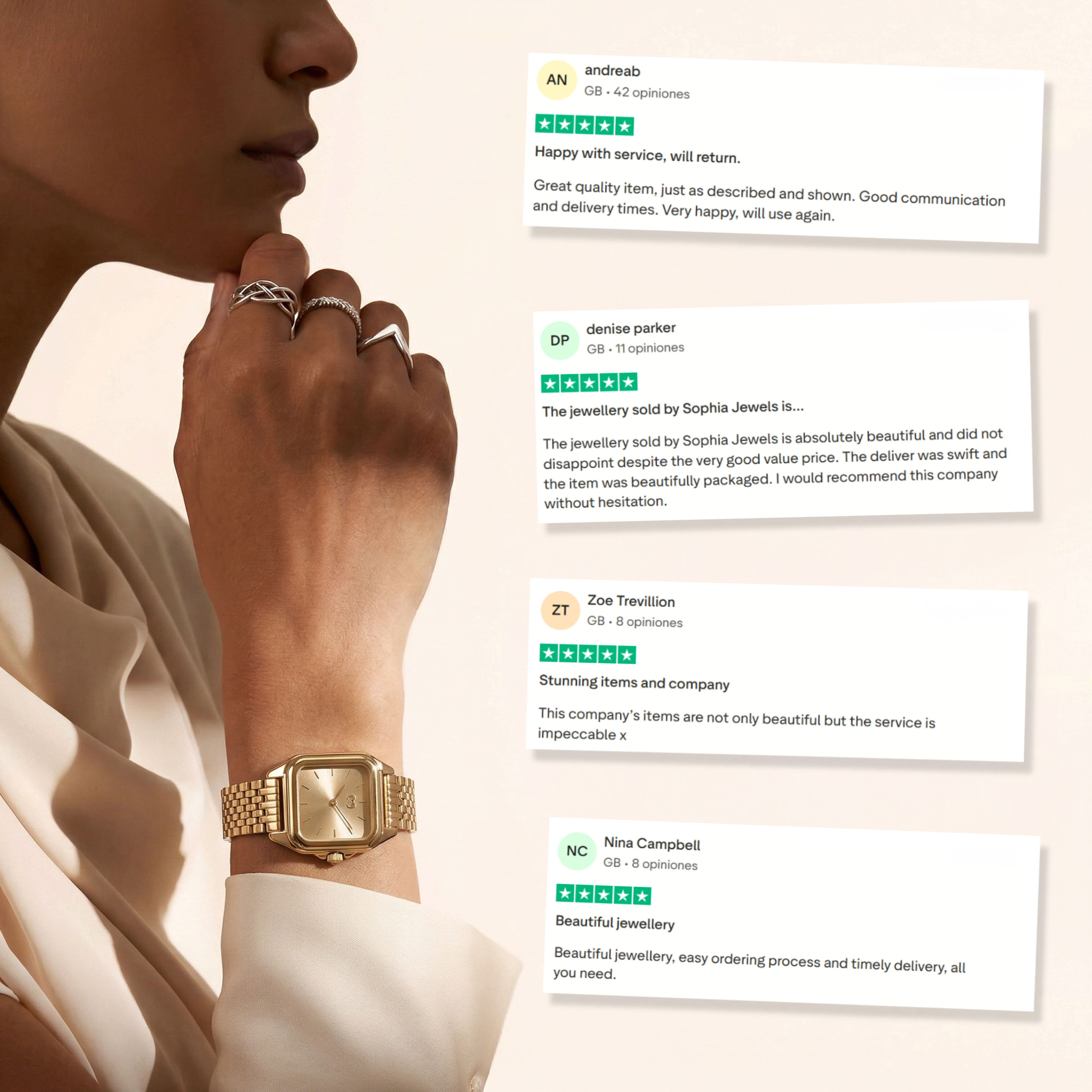 Hampton Watch ~ Gold Champagne