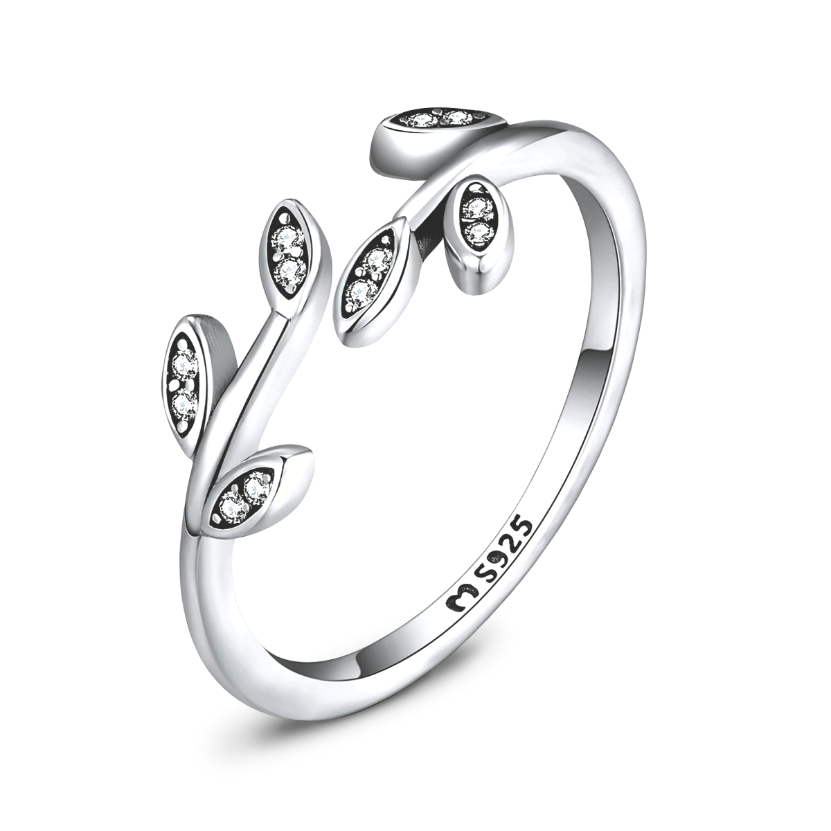 Anillo Hojitas Brillantes - LePetiteMarie