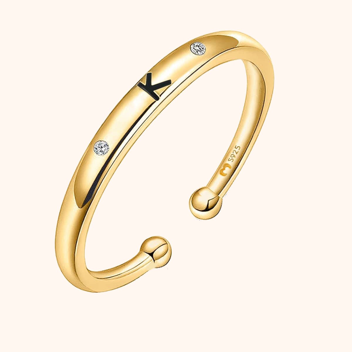 Anillo Initial Letter - LePetiteMarie