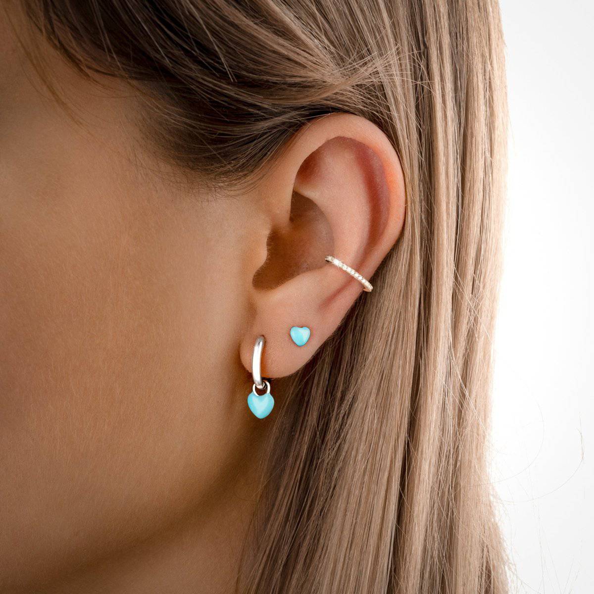 Pendientes Aros Corazón - LePetiteMarie