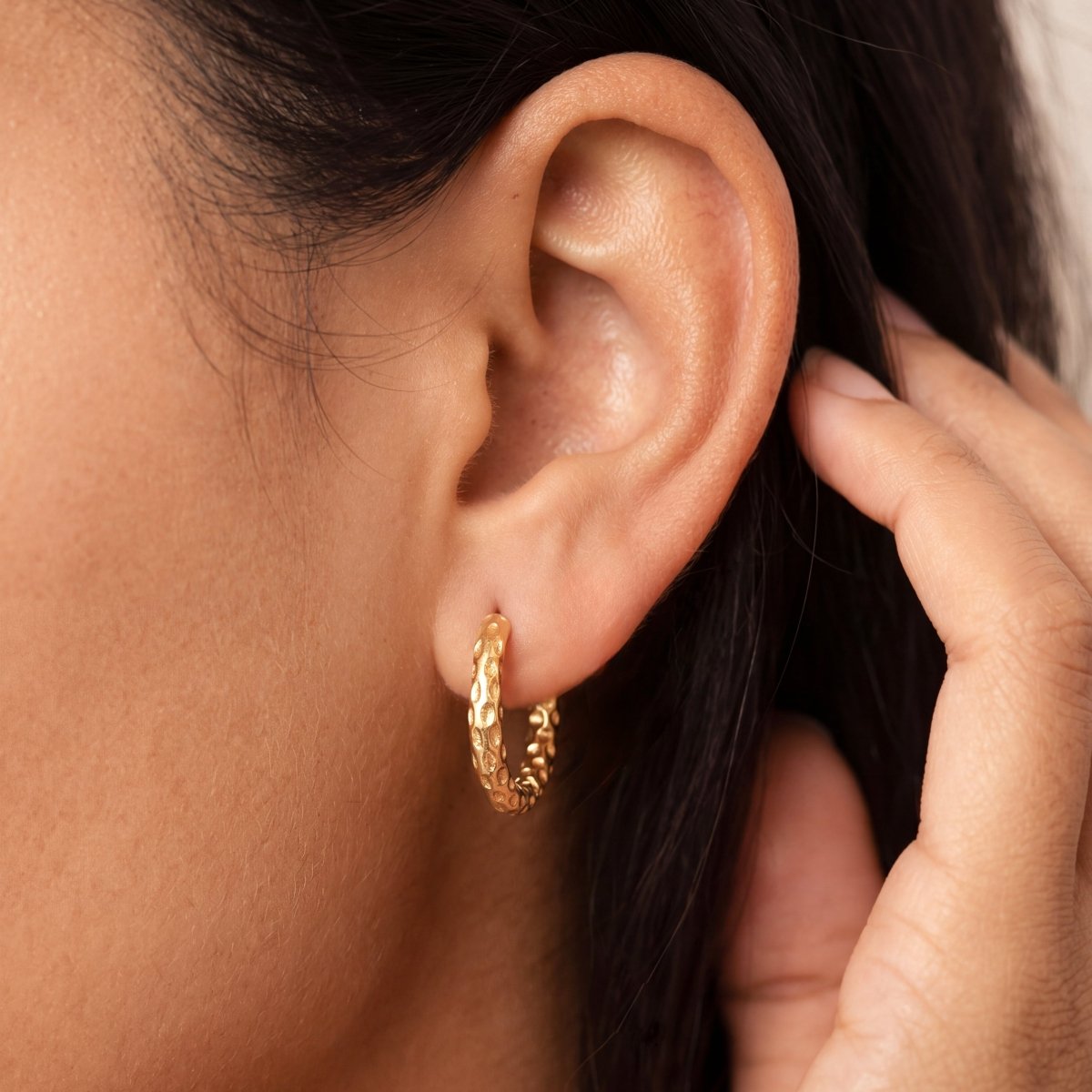 Pendientes Aros Punteados - LePetiteMarie