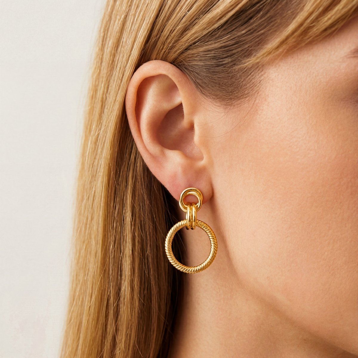 Pendientes Aros Texturizados - LePetiteMarie