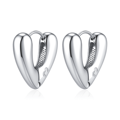 Boucles d’oreilles cœur incurvé