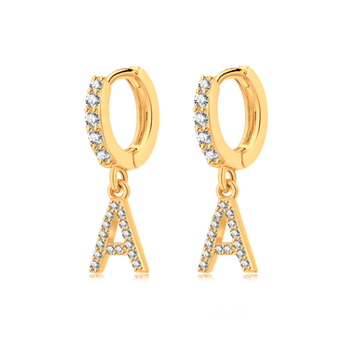 Boucles d’oreilles créoles Initiale