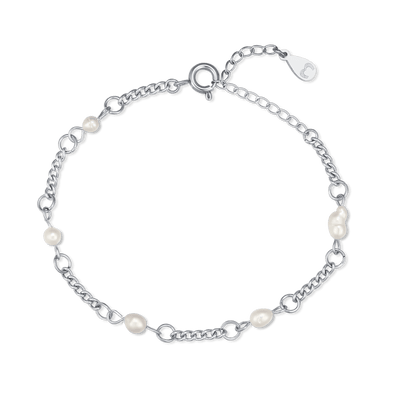 Bracelet en petites perles blanches