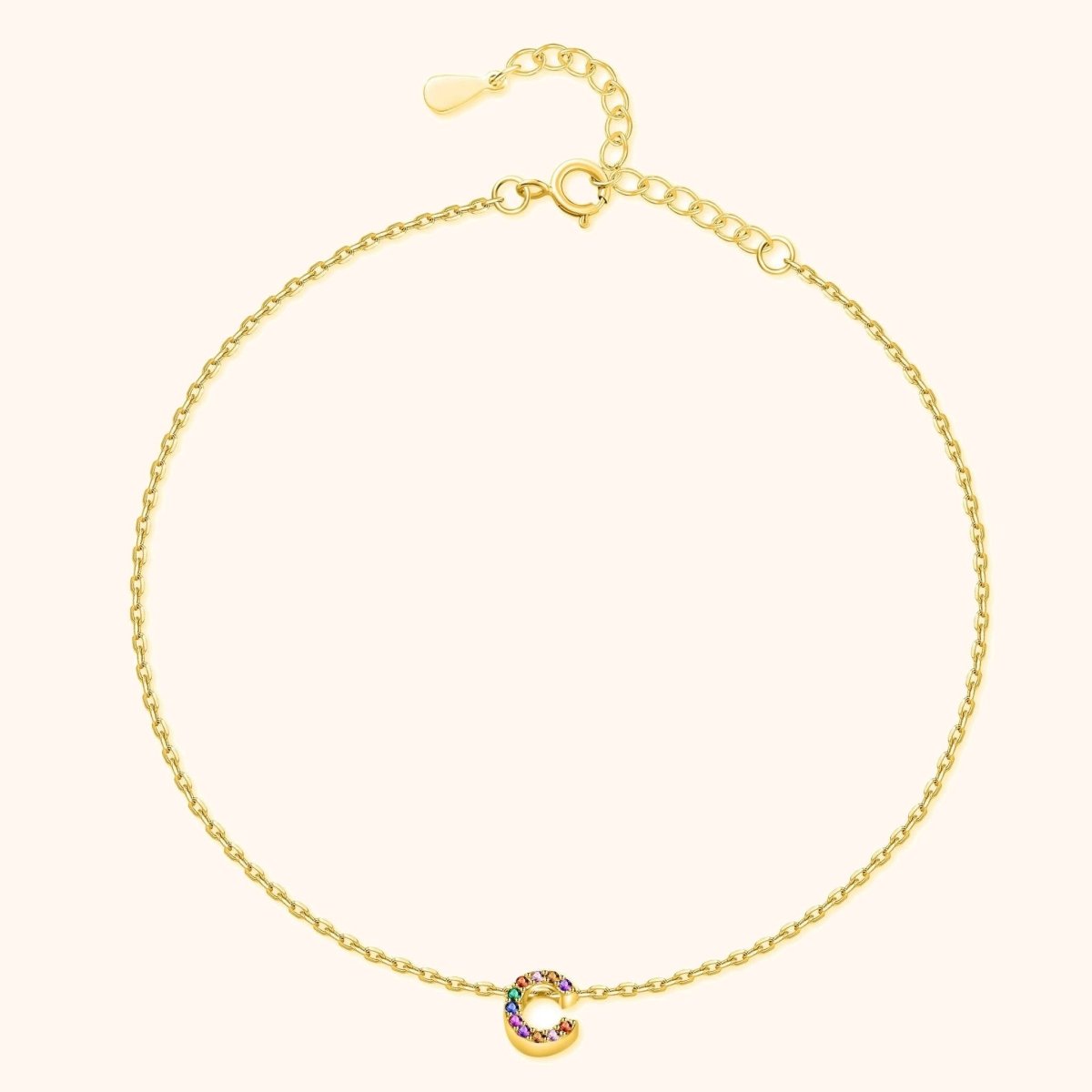 Tobillera Inicial Irisada - LePetiteMarie