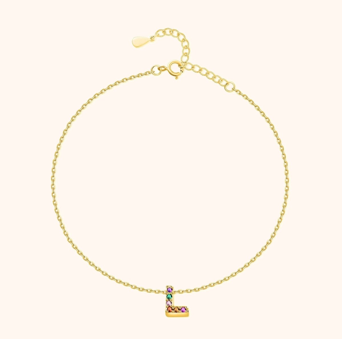 Tobillera Inicial Irisada - LePetiteMarie