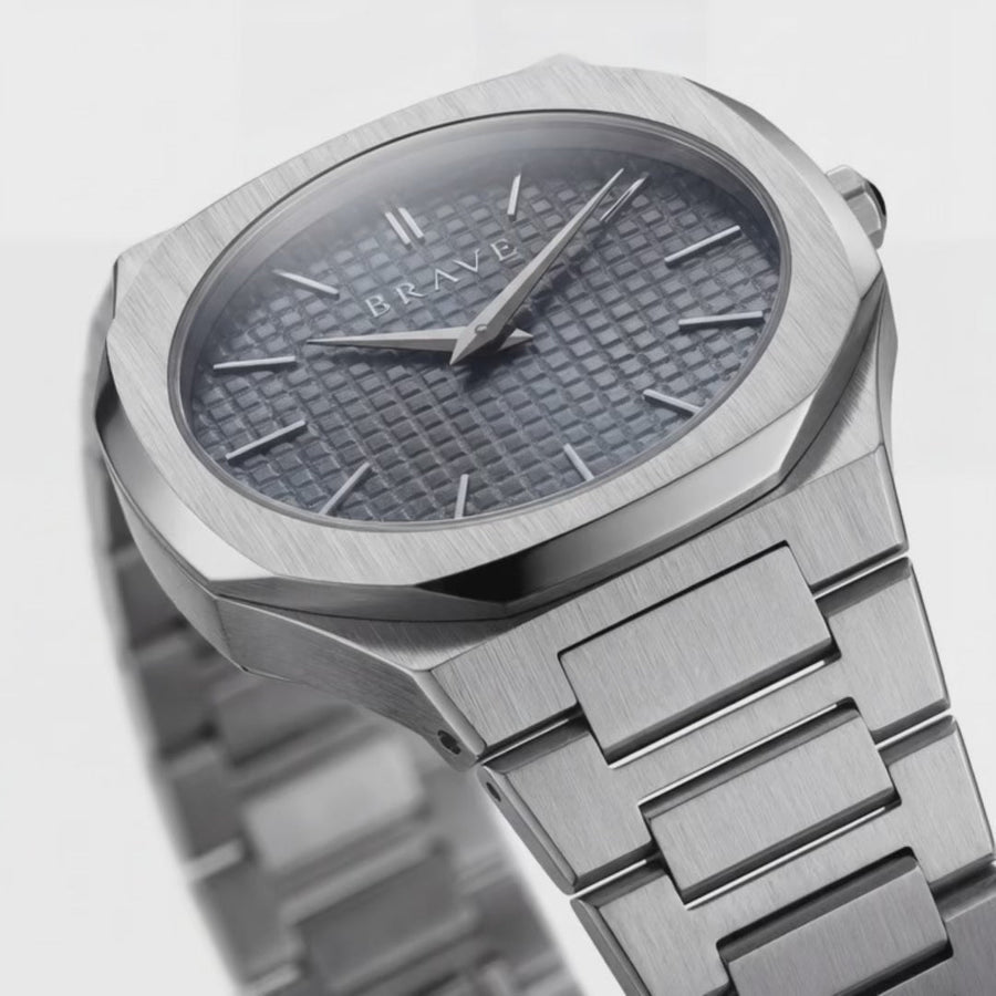 Empire ~ Montre argent-bleu marine BRAVE
