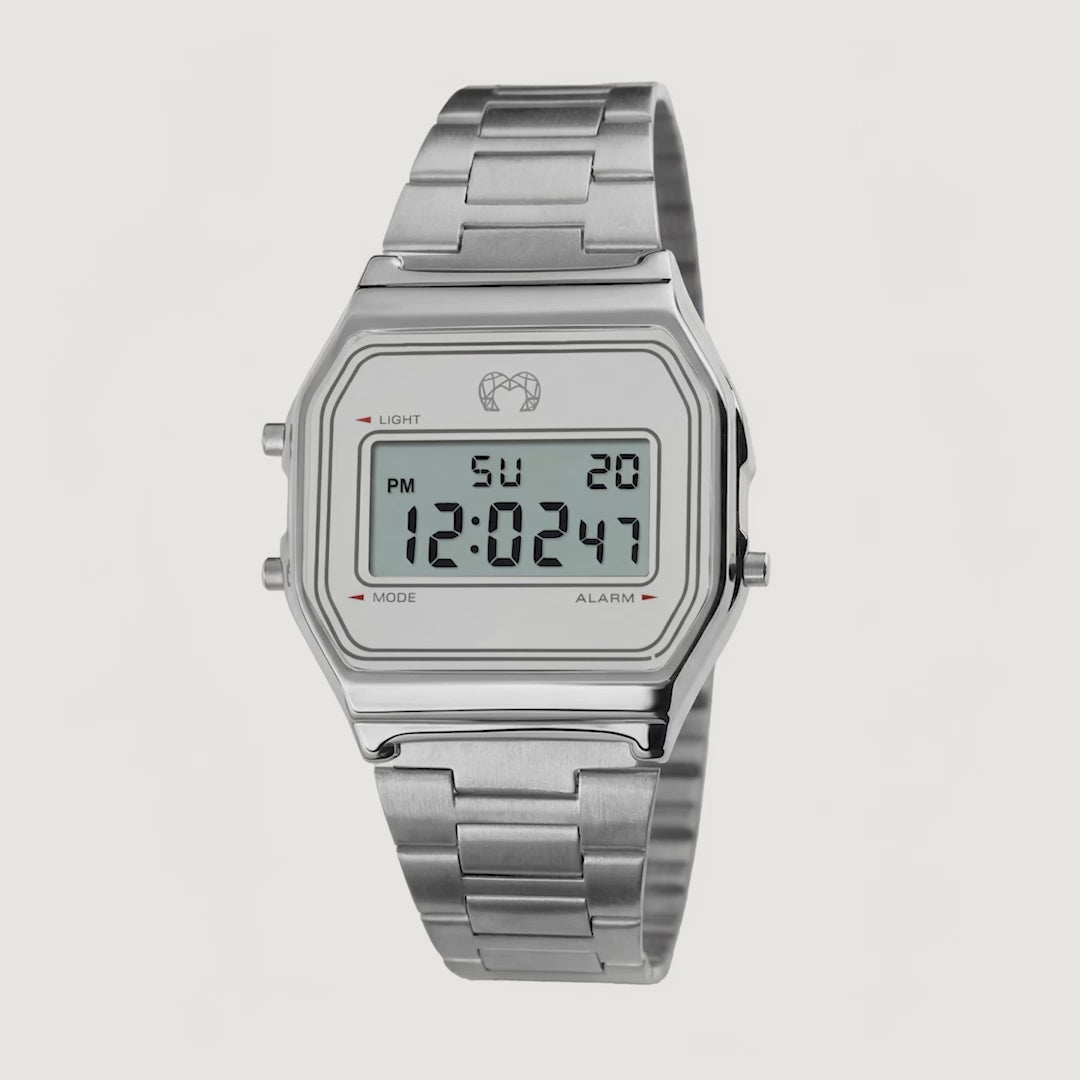 Montre digitale vintage ~ Argent