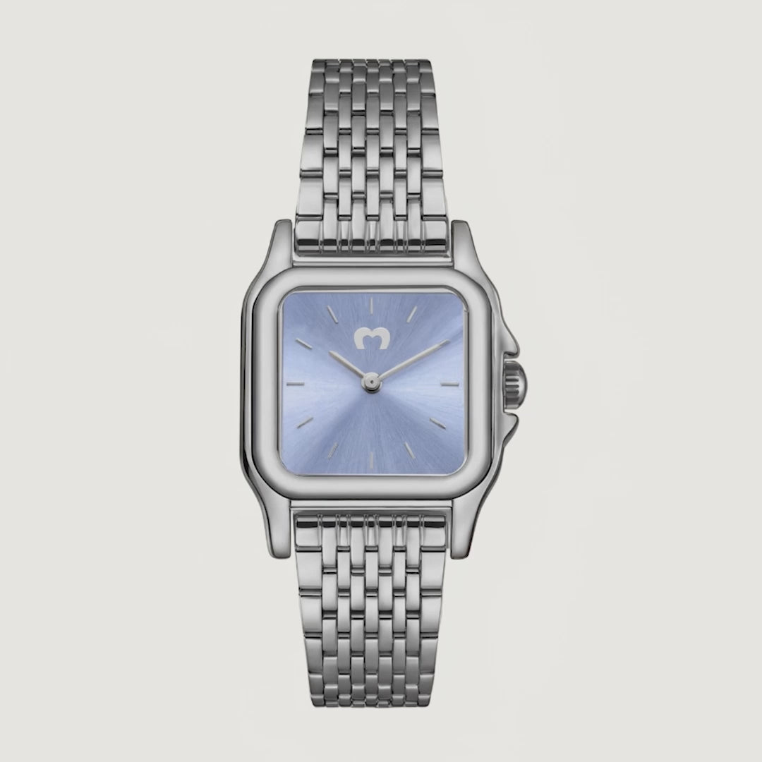 Montre ~ Hampton Silver-Soft Blue