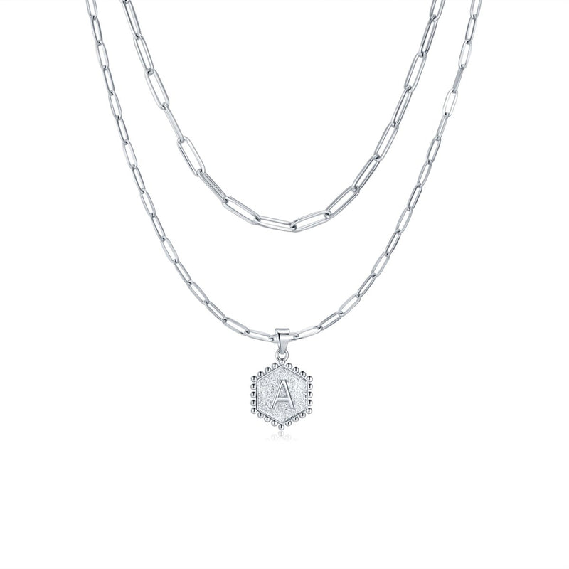 Collier initiale à chaînes