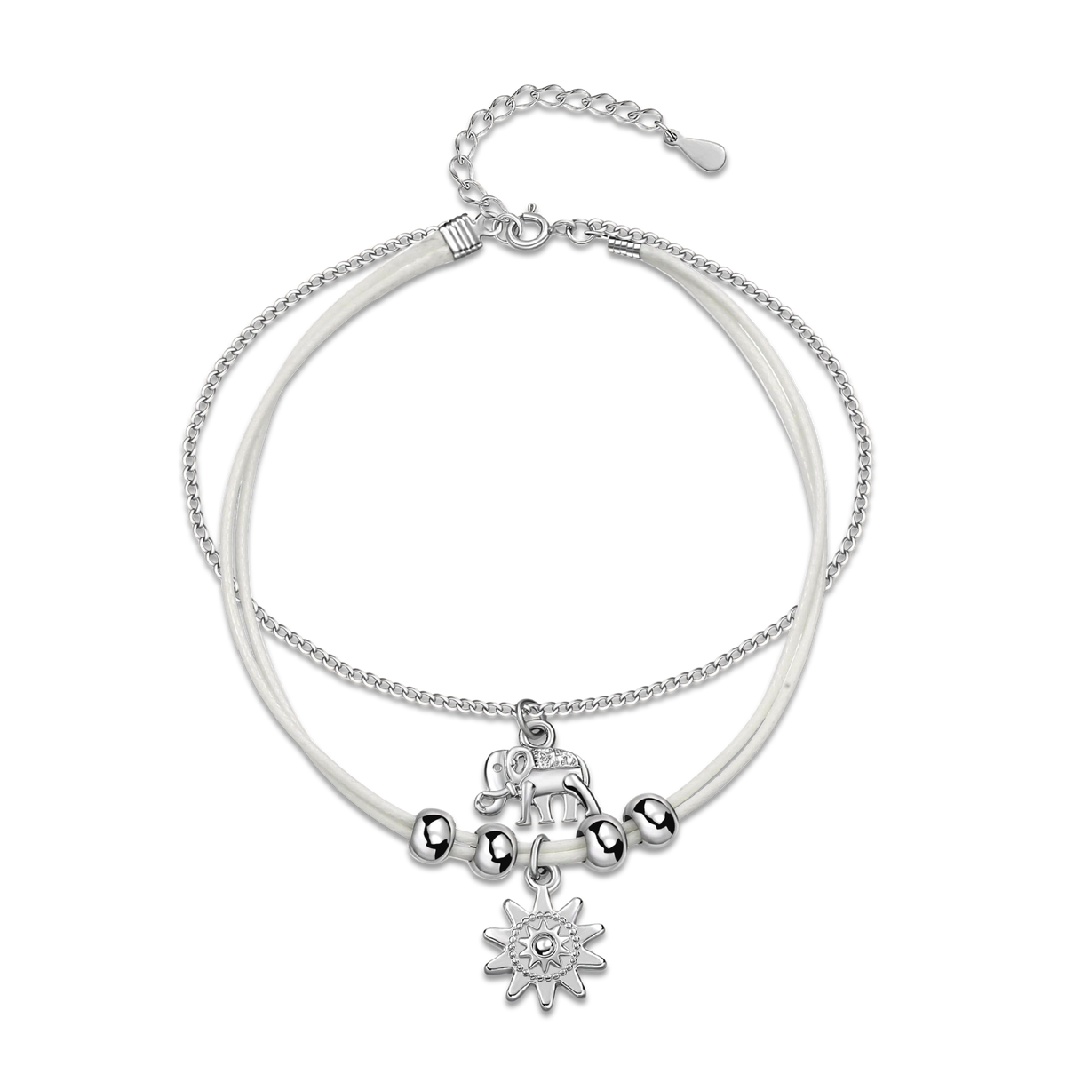 Elephant-Sun Anklet - SophiaJewels