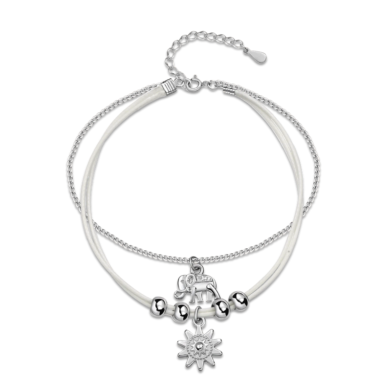 Elephant-Sun Anklet - SophiaJewels