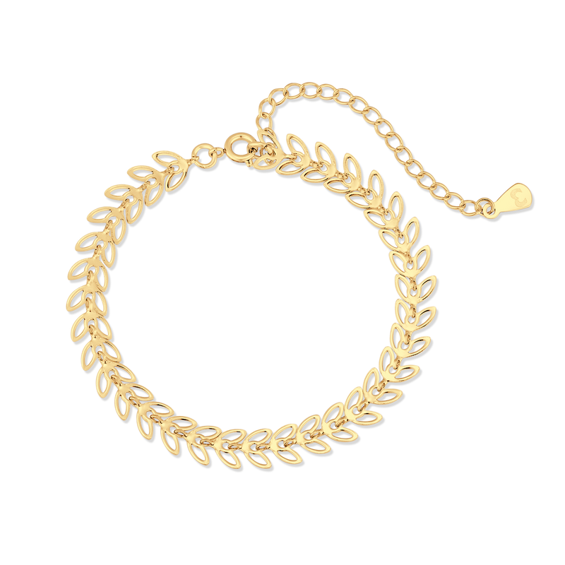 Herringbone Leaf Bracelet - SophiaJewels