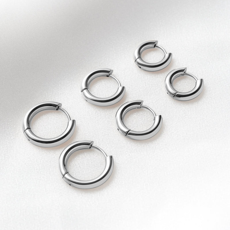Steel Rounda Earrings - SophiaJewels