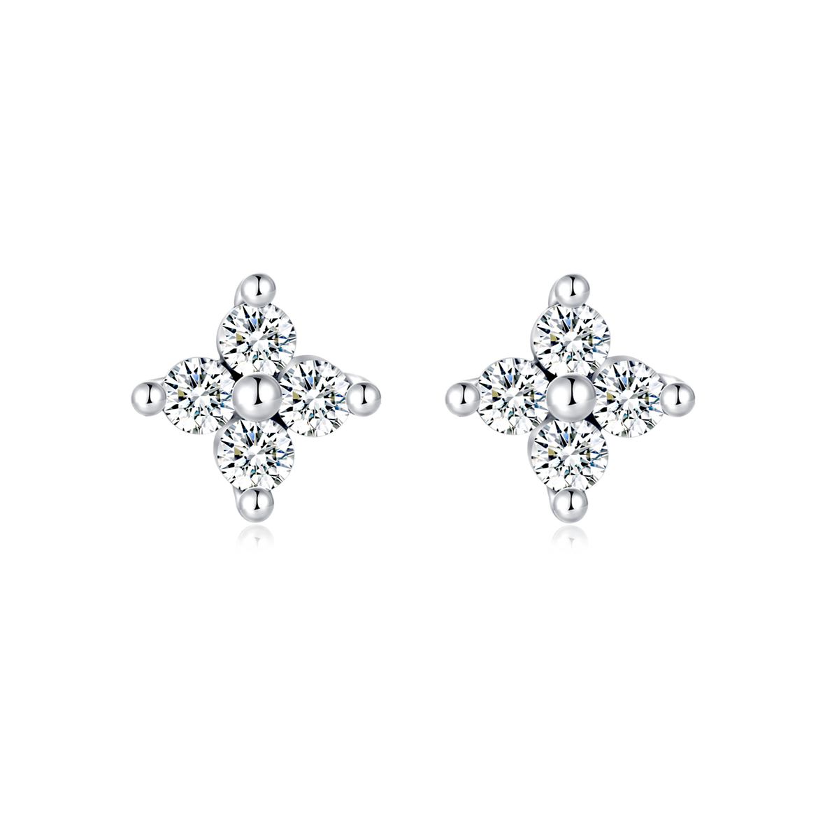 Crystal Flower Earrings - SophiaJewels