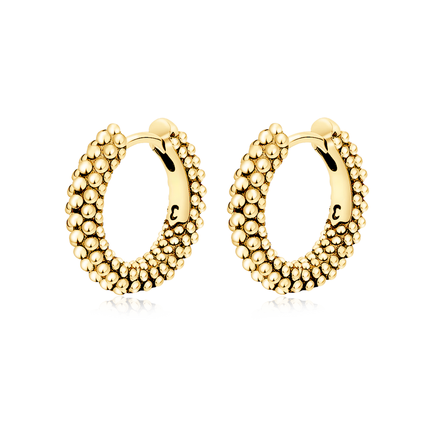 Boucles d’oreilles créoles à billes