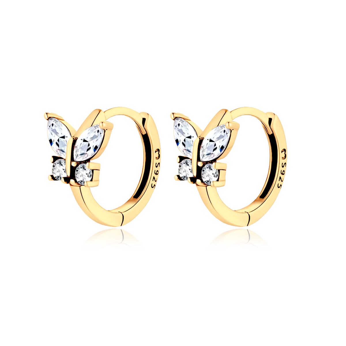 Crystal Butterfly Earrings - SophiaJewels