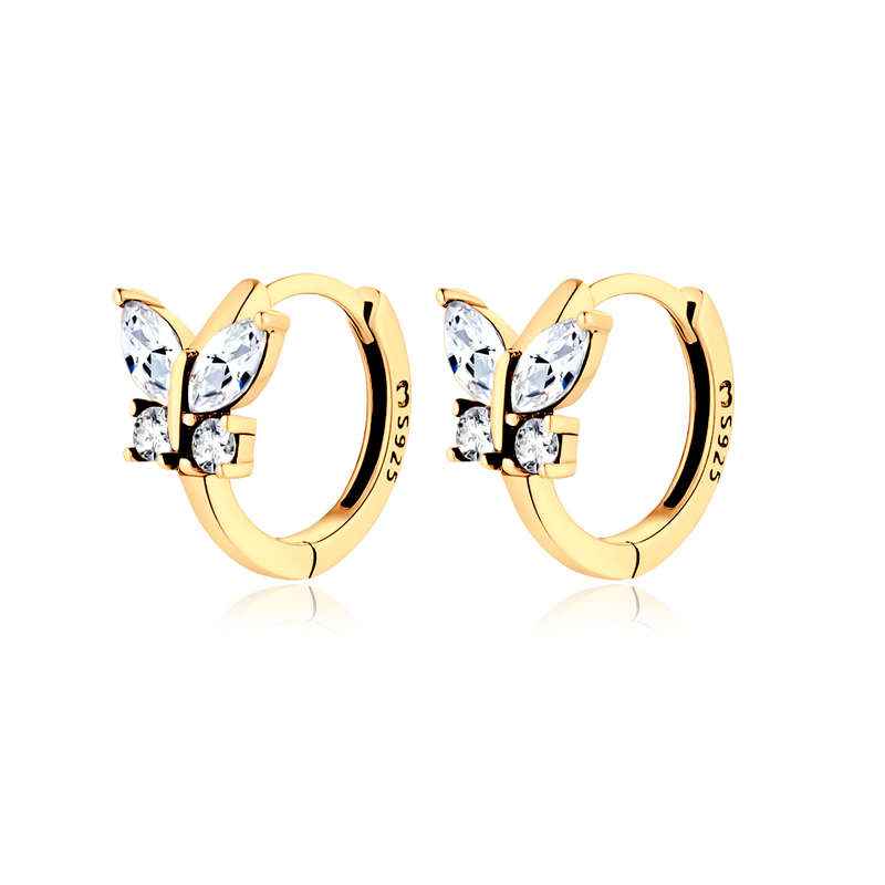 Crystal Butterfly Earrings - SophiaJewels