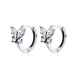 Boucles d’oreilles papillon en cristal