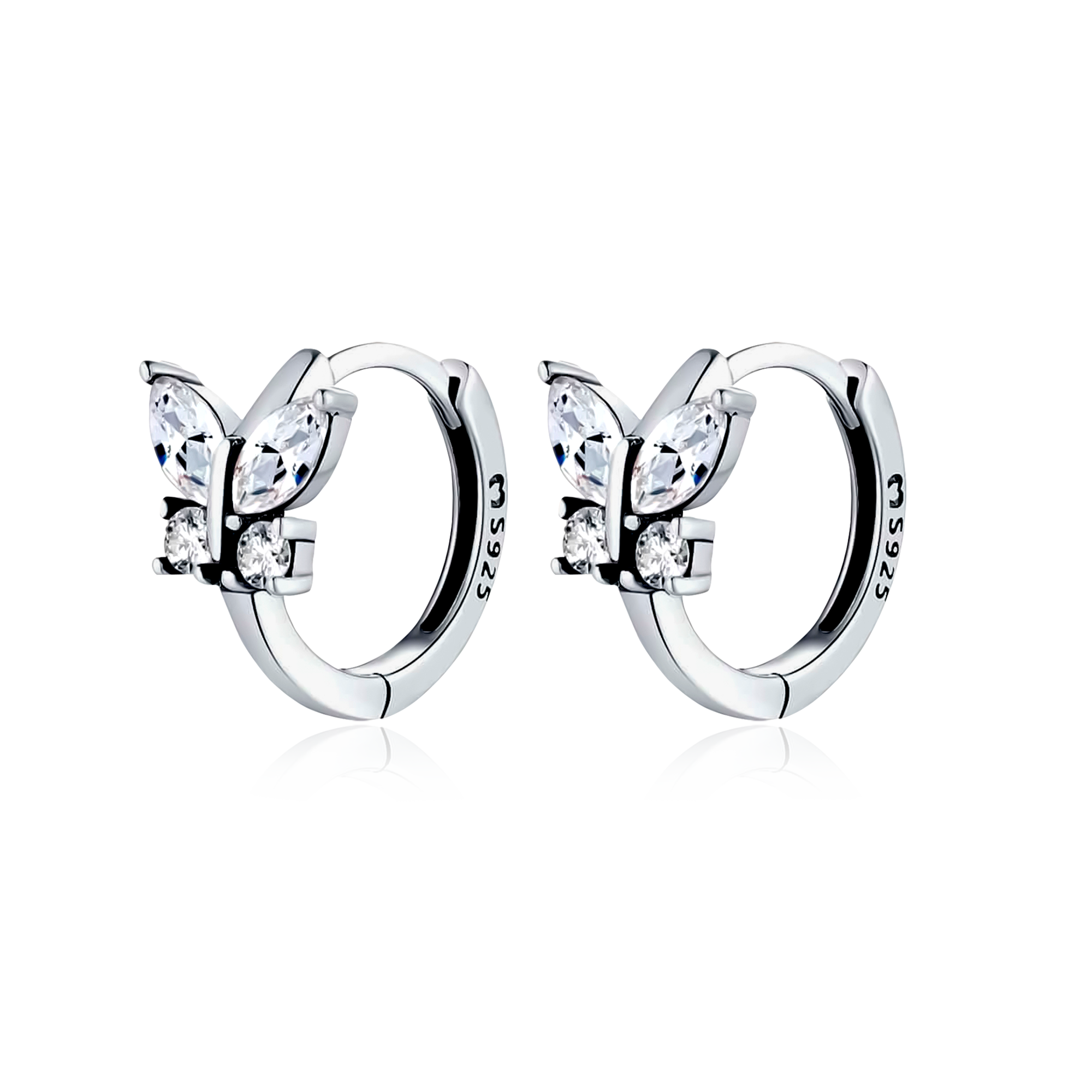 Crystal Butterfly Earrings - SophiaJewels