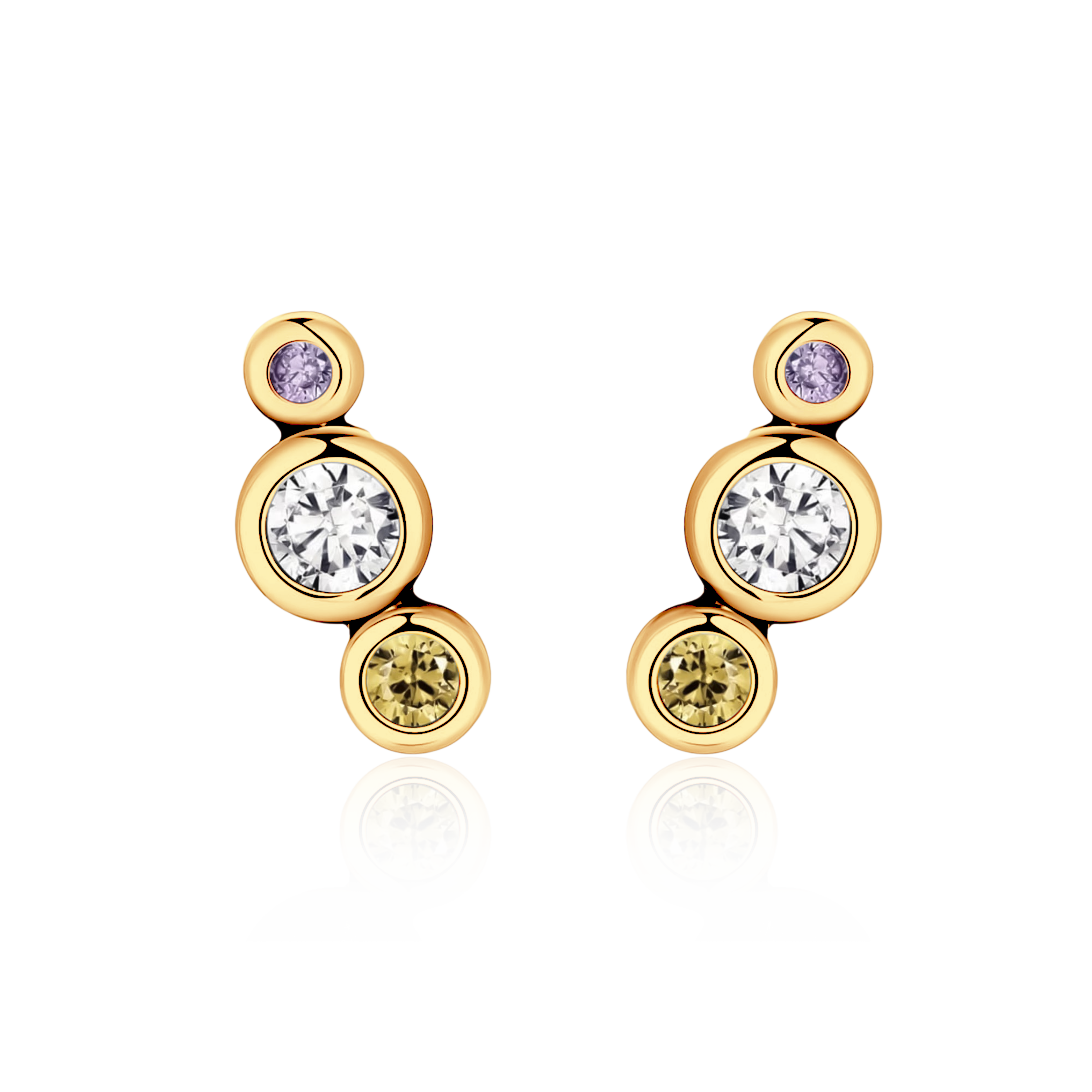 Three Little Sparklers Earrings - SophiaJewels