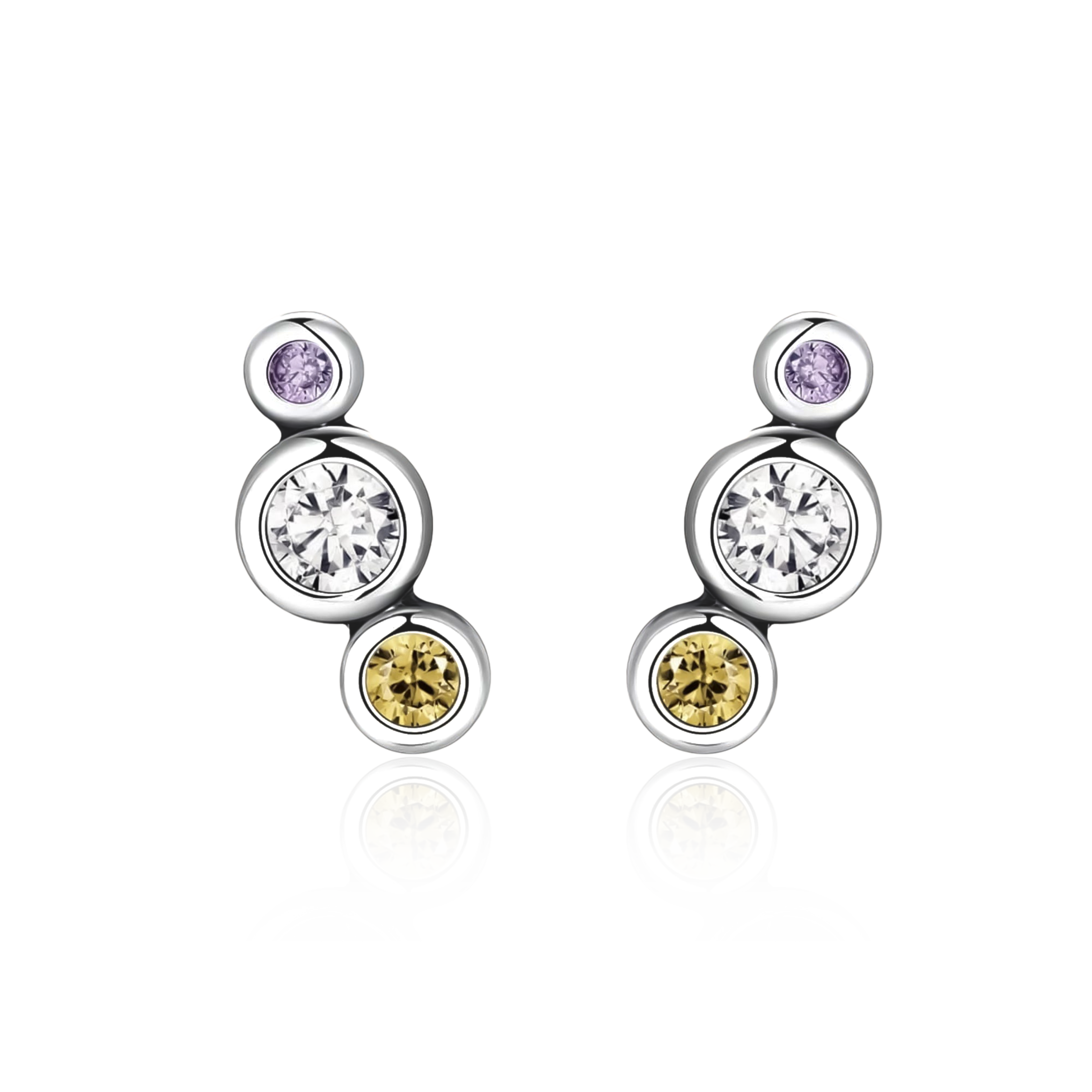 Three Little Sparklers Earrings - SophiaJewels